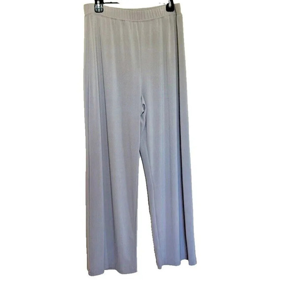 Simonton Says Wide Leg Lounge Pants Elastic Waist Flowy Casual Comfy Trousers L - Picture 1 of 6